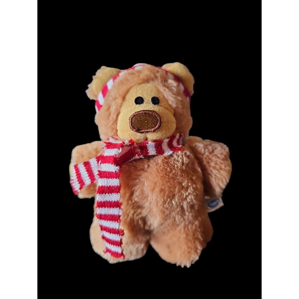 Dakin Santa Bear Vintage 1984 Brown Plush Stuffed Animal 5"